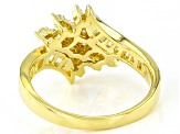 White Cubic Zirconia 18K Yellow Gold Over Sterling Silver Ring 1.37ctw