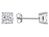 White Cubic Zirconia Rhodium Over Sterling Silver Ring And Earrings 8.69ctw