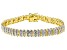 White Diamond Accent 18k Yellow Gold Over Bronze Tennis Bracelet
