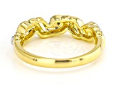 White Diamond Accent 14k Yellow Gold Over Bronze  Band Ring