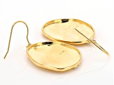 White Diamond Accent 14k Yellow Gold Over Bronze Dangle Earrings