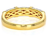 White Diamond Accent 14k Yellow Gold Over Brass Band Ring