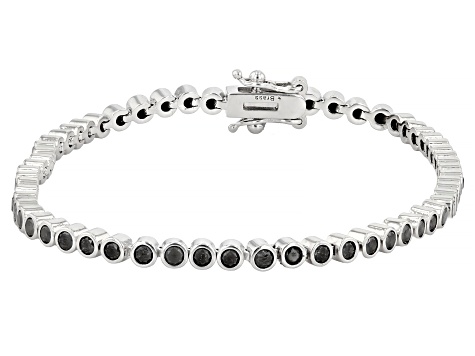 ブ*ー様 gunda bracelet ×2 Black Diamond Rhodium Over Brass Tennis Bracelet 2.30ctw - BRD466