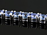 Blue tanzanite sterling silver bracelet 10.50ctw