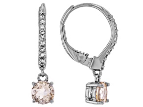 Yellow Citrine Rhodium Over Brass Earrings 0.87ctw