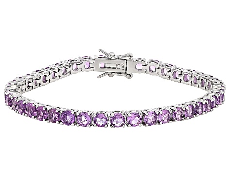 Lavender Brazilian Amethyst Rhodium Over Brass Bracelet 7.39ctw