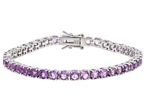 Lavender Brazilian Amethyst Rhodium Over Brass Bracelet 7.39ctw