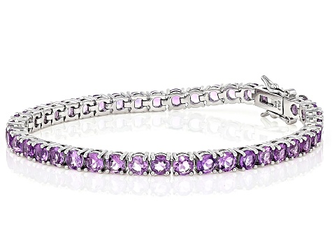 Lavender Brazilian Amethyst Rhodium Over Brass Bracelet 7.39ctw