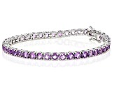 Lavender Brazilian Amethyst Rhodium Over Brass Bracelet 7.39ctw
