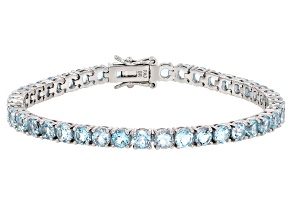 Sky Blue Topaz Rhodium Over Brass Bracelet 10.56ctw