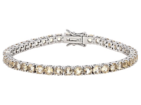 Yellow Citrine Rhodium Over Brass Bracelet 7.74ctw