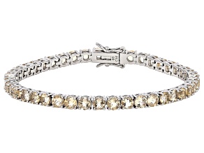 Yellow Citrine Rhodium Over Brass Bracelet 7.74ctw