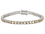 Yellow Citrine Rhodium Over Brass Bracelet 7.74ctw
