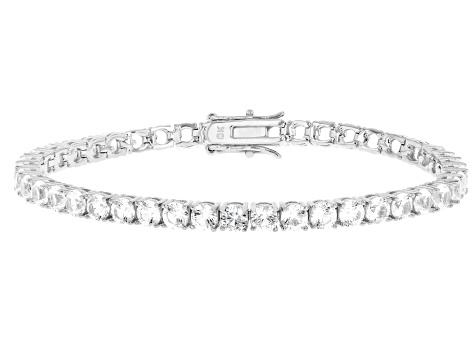 White Lab Created Sapphire Platinum Over Sterling Silver Ring 1.66ctw