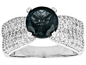 London Blue Topaz Rhodium Over Brass Ring 3.05ctw