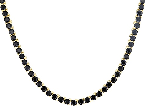 Black Spinel 18K Yellow Gold Plated Necklace 138.57ctw - BRS291B | JTV