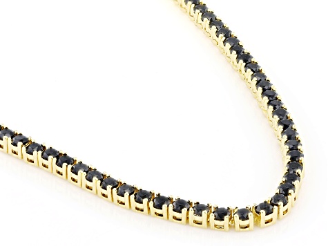 Black Spinel 18K Yellow Gold Plated Necklace 138.57ctw - BRS291B | JTV