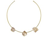 Smoky Quartz 18k Yellow Gold Over Brass Collar