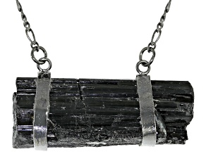 Free-Form Tourmaline Titanium Necklace