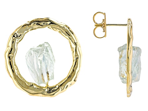 Prasiolite 18k Yellow Gold Over Brass Earrings