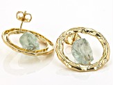 Prasiolite 18k Yellow Gold Over Brass Earrings