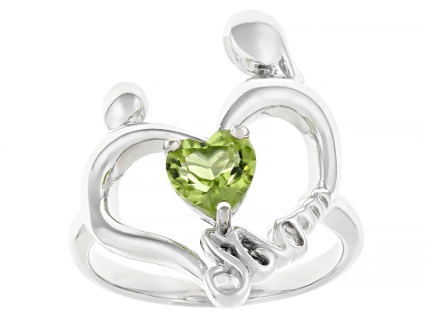 Green Peridot Rhodium Over Sterling Silver Pendant with Chain 2.23ctw