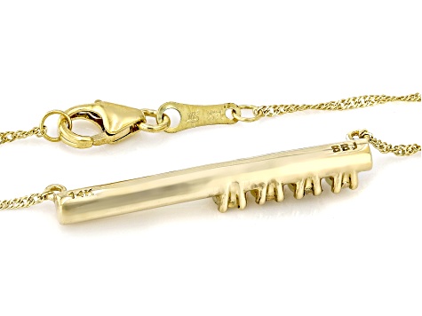 White Ethiopian Opal 14K Yellow Gold 4-Stone Necklace 0.25ctw