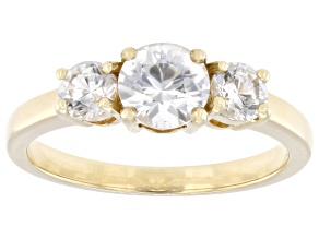 White Zircon 14K Yellow Gold Ring 1.61ctw