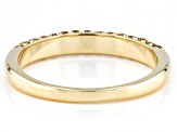 Natural Butterscotch Diamond 10k Yellow Gold Band Ring 0.50ctw