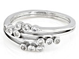 White Cubic Zirconia Rhodium Over Sterling Silver Ring 0.35ctw