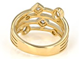 White Cubic Zirconia 18K Yellow Gold Over Sterling Silver Ring 0.85ctw