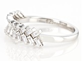 White Cubic Zirconia Rhodium Over Sterling Silver Ring 0.99ctw
