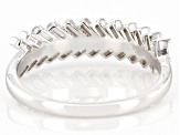 White Cubic Zirconia Rhodium Over Sterling Silver Ring 0.99ctw