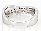 White Cubic Zirconia Rhodium Over Sterling Silver Ring 1.00ctw