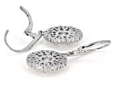 White Cubic Zirconia Rhodium Over Sterling Silver Earrings 5.25ctw