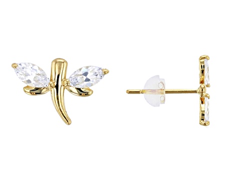 Bella Luce 60ctw Marquise White Cubic Zirconia 14k Gold Dragonfly Bella Luce 60ctw Marquise White Cubic Zirconia 14k Gold Dragonfly Earrings