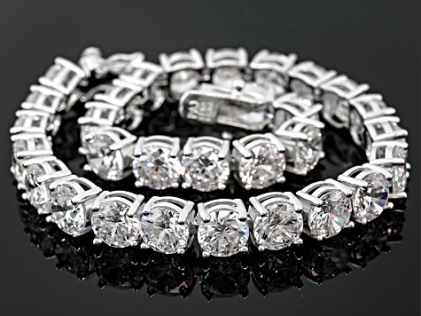 Bella Luce White Diamond Simulant Minimum Of 37 80ctw Platinum Over Silver Bracelet Bvi140 Jtv Com