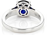 Blue Lab Created Sapphire Rhodium Over Sterling Silver Solitaire September Birthstone Ring 1.87ct