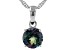 Blue Lab Alexandrite Rhodium Over Sterling Silver June Birthstone Pendant With Chain 1.96ct