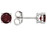 Red Vermelho Garnet™ Rhodium Over Sterling Silver January Birthstone Stud Earrings 1.84ctw