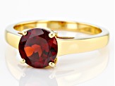 Red Garnet 18k Yellow Gold Over Sterling Silver January Birthstone Ring 2.15ct