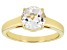 White Topaz 18k Yellow Gold Over Sterling Silver April Birthstone Ring 2.37ct