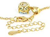 Sky Blue Topaz 18k Yellow Gold Over Sterling Silver December Birthstone Pendant With Chain 1.91ct