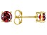 Red Vermelho Garnet(TM) 18k Yellow Gold Over Silver January Birthstone Stud Earrings 1.53ctw
