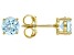 Sky Blue Topaz 18k Yellow Gold Over Sterling Silver December Birthstone Stud Earrings 1.83ctw