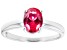 Red Lab Created Ruby Rhodium Over Sterling Silver July Birthstone Ring 1.27ct
