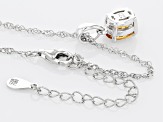 Yellow Citrine Rhodium Over Sterling Silver November Birthstone Pendant With Chain 0.94ct