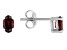 Red Rhodium Over Sterling Silver January Birthstone Stud Earrings 1.02ctw