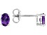 Purple Amethyst Rhodium Over Sterling Silver February Birthstone Stud Earrings 0.77ctw