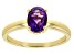 Purple Amethyst  18k Yellow Gold Over Sterling Silver February Birthstone Ring 0.98ct